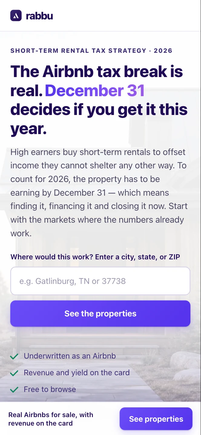 Rabbu mobile landing page