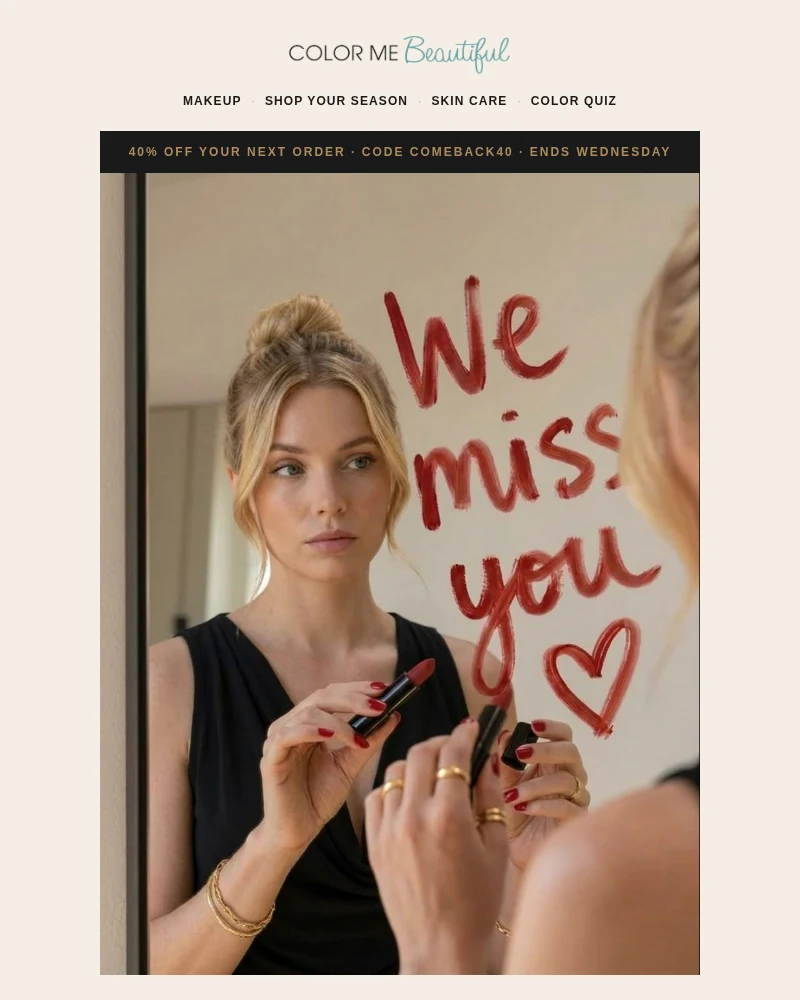 Color Me Beautiful email: Win-back