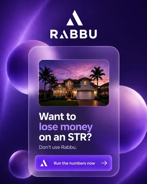 Rabbu ad: Want to lose money on an STR? Don't use Rabbu.