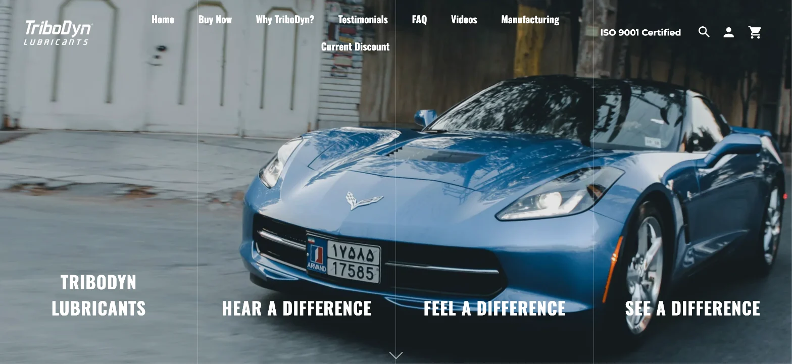 TriboDyn Lubricants homepage